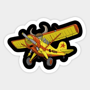 Yak Aircraft with a Yak Cartoon Sticker